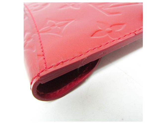 Louis Vuitton Monogram Vernis Enveloppe Plat Key Case Red - view 6
