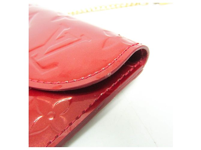 Louis Vuitton Monogram Vernis Enveloppe Plat Key Case Red - view 7