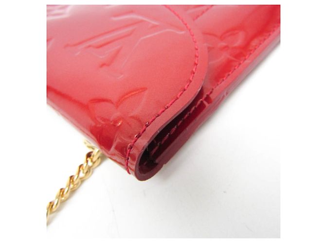 Louis Vuitton Monogram Vernis Enveloppe Plat Key Case Red - view 8