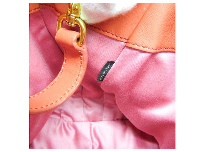 Borsa in pelle Matelassé Miu Miu in rosa salmone - vista 18