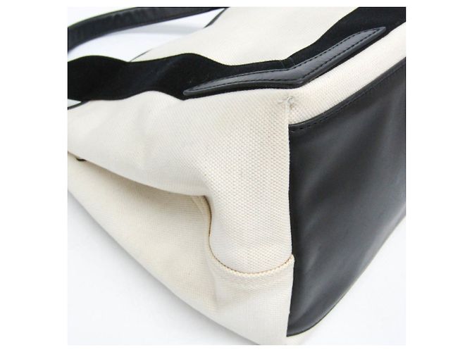 Borsa Balenciaga Cabas S blu navy Nero Bianco sporco - vista 10