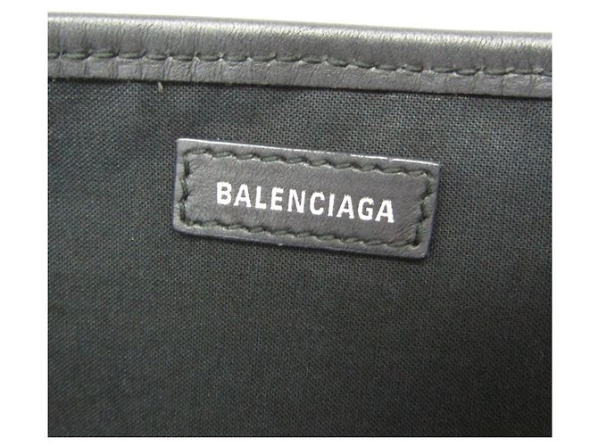 Borsa Balenciaga Cabas S blu navy Nero Bianco sporco - vista 15