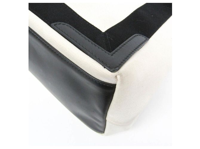 Borsa Balenciaga Cabas S blu navy Nero Bianco sporco - vista 4