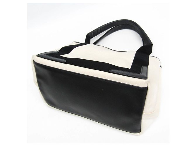 Borsa Balenciaga Cabas S blu navy Nero Bianco sporco - vista 6
