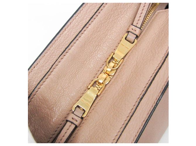 Borsa in pelle Miu Miu Madras 5BG143 Beige - vista 12