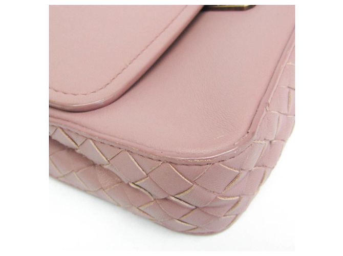 Mini borsa a spalla con catena Intrecciato Bottega Veneta Rosa - vista 6
