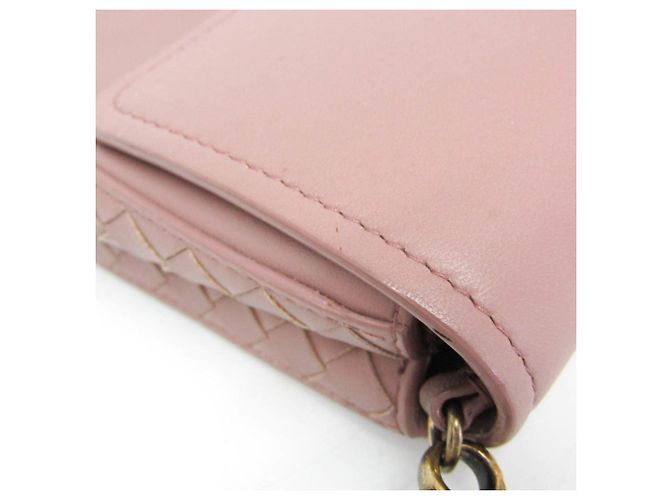 Mini borsa a spalla con catena Intrecciato Bottega Veneta Rosa - vista 8