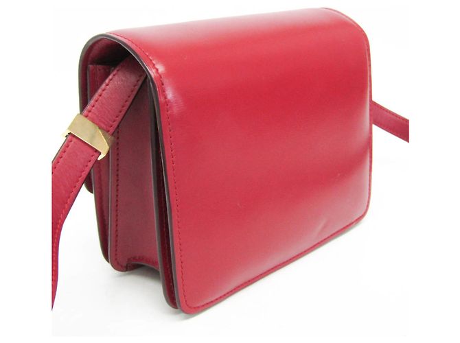 Céline Borsa a spalla in pelle Celine Classic Box per donne Rosso - vista 11