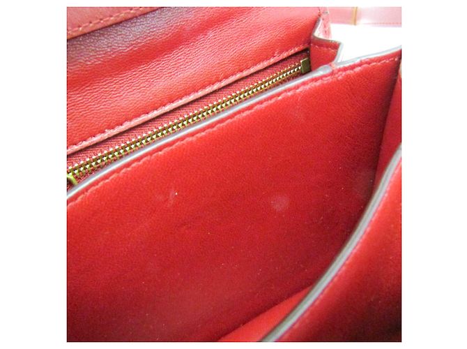 Céline Borsa a spalla in pelle Celine Classic Box per donne Rosso - vista 16