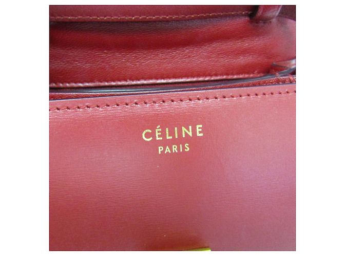 Céline Borsa a spalla in pelle Celine Classic Box per donne Rosso - vista 18