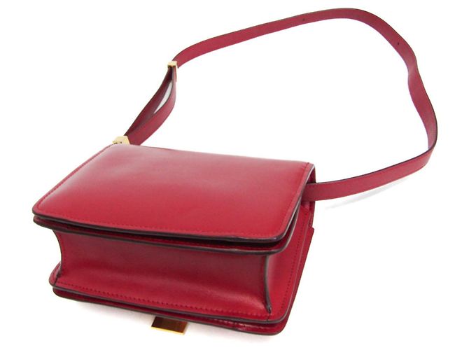 Céline Borsa a spalla in pelle Celine Classic Box per donne Rosso - vista 2