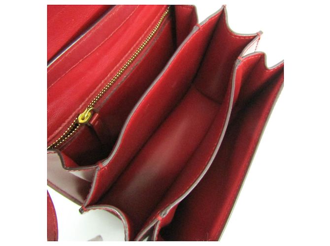 Céline Borsa a spalla in pelle Celine Classic Box per donne Rosso - vista 3