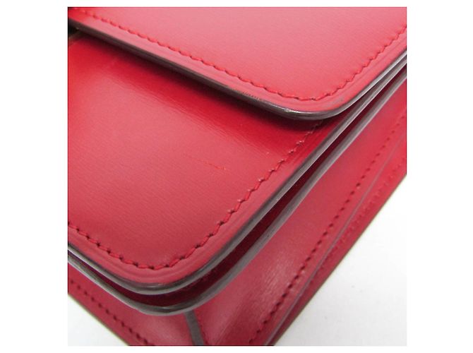 Céline Borsa a spalla in pelle Celine Classic Box per donne Rosso - vista 4
