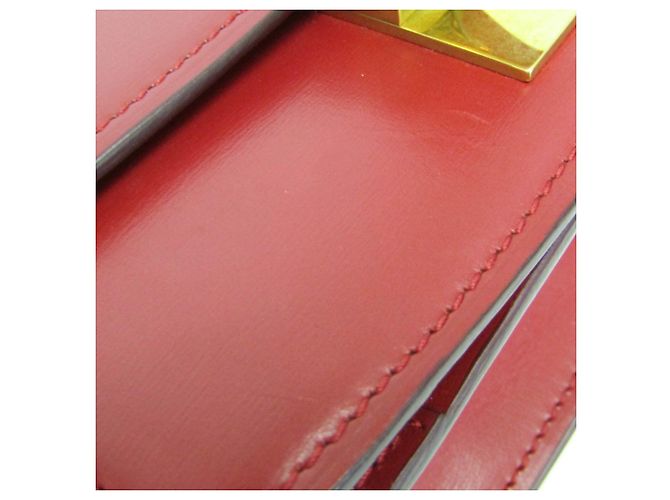 Céline Borsa a spalla in pelle Celine Classic Box per donne Rosso - vista 5
