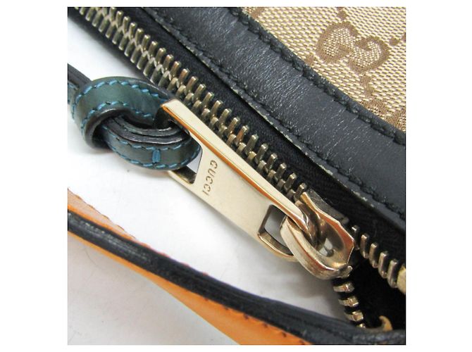 Borsa a Spalla Gucci GG Canvas Nero Beige - vista 10