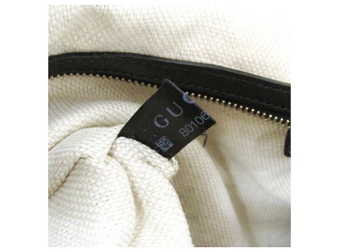 Borsa a Spalla Gucci GG Canvas Nero Beige - vista 16