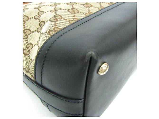 Borsa a Spalla Gucci GG Canvas Nero Beige - vista 4