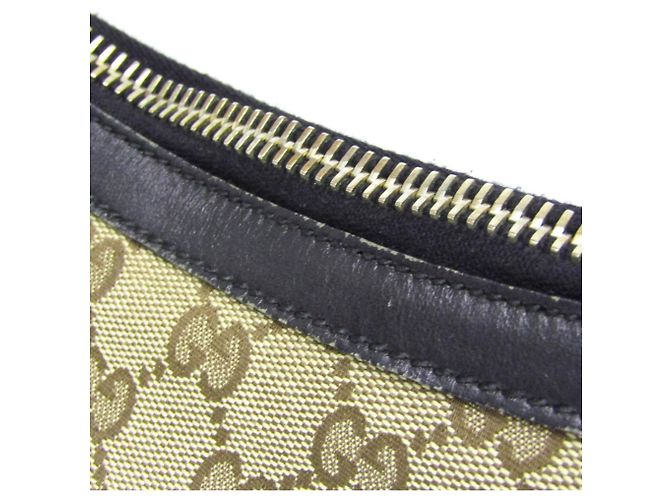 Borsa a Spalla Gucci GG Canvas Nero Beige - vista 9
