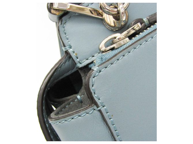 Borsa in pelle da donna Fendi Dotcom 8BN293 Blu chiaro - vista 10