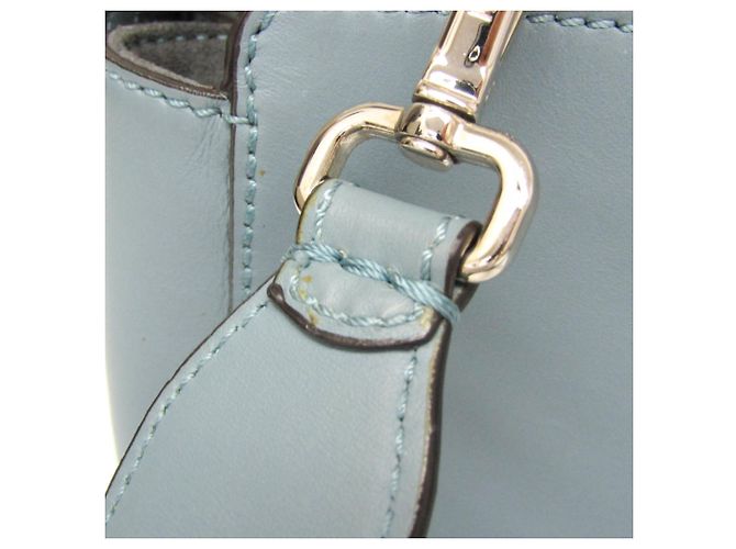 Borsa in pelle da donna Fendi Dotcom 8BN293 Blu chiaro - vista 13