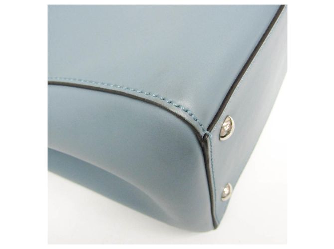 Borsa in pelle da donna Fendi Dotcom 8BN293 Blu chiaro - vista 5