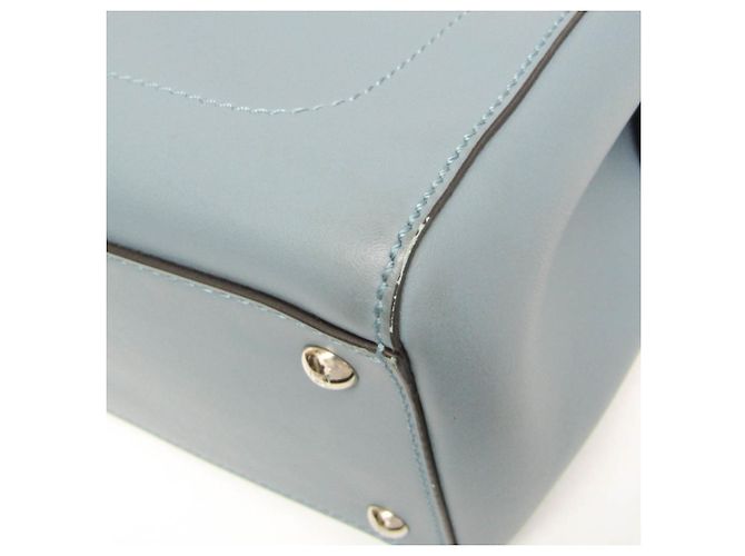 Borsa in pelle da donna Fendi Dotcom 8BN293 Blu chiaro - vista 7