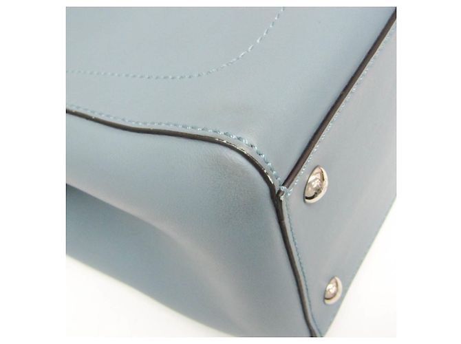 Borsa in pelle da donna Fendi Dotcom 8BN293 Blu chiaro - vista 8