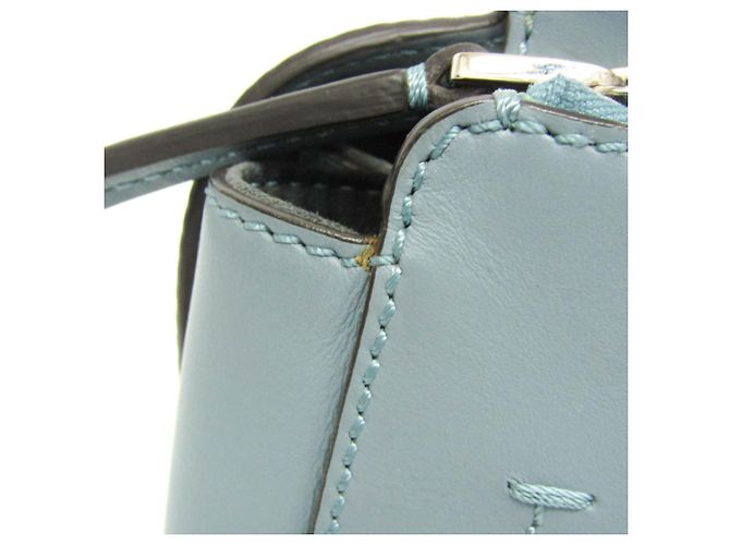 Borsa in pelle da donna Fendi Dotcom 8BN293 Blu chiaro - vista 9