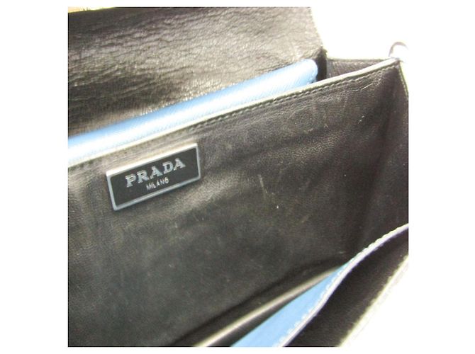 Borsa a spalla in pelle Saffiano da donna di Prada Blu Blu navy - vista 15