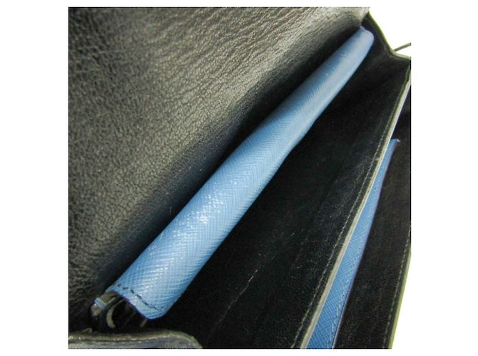 Borsa a spalla in pelle Saffiano da donna di Prada Blu Blu navy - vista 17
