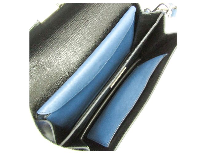 Borsa a spalla in pelle Saffiano da donna di Prada Blu Blu navy - vista 3