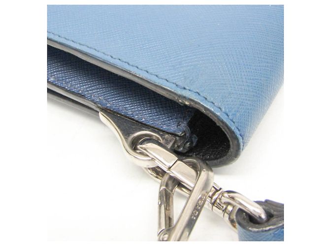Borsa a spalla in pelle Saffiano da donna di Prada Blu Blu navy - vista 6