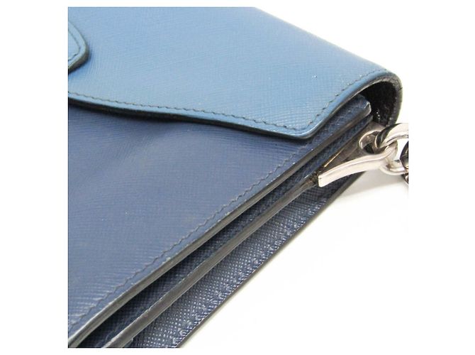 Borsa a spalla in pelle Saffiano da donna di Prada Blu Blu navy - vista 8