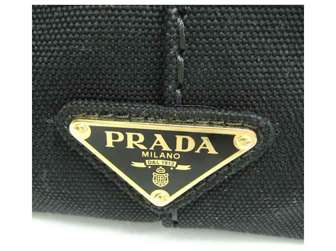Borsa in denim da donna Prada Canapa Nero Bianco - vista 9