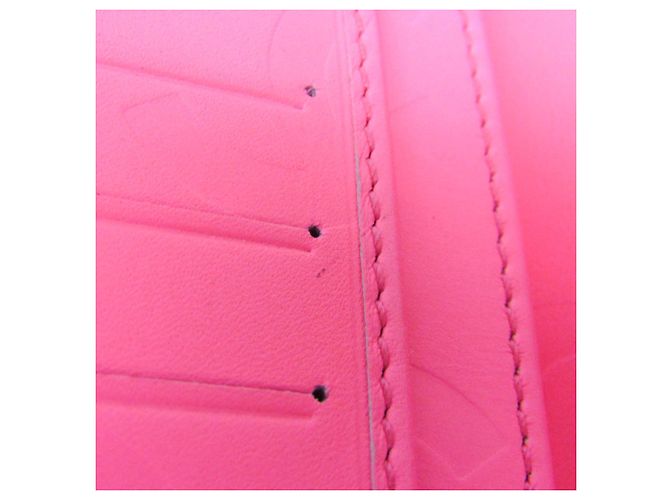 Chanel Cambon A26717 Lammleder Bi-Fold Langbörse Schwarz Pink Weiß - Ansicht 12