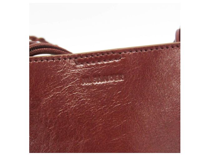 Bolso/Clutch de Cuero TANGLE SM de Jil Sander Castaño - vista 9