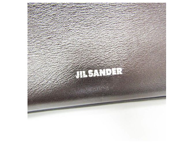 Borsa a tracolla con cordino Jil Sander in marrone scuro - vista 9