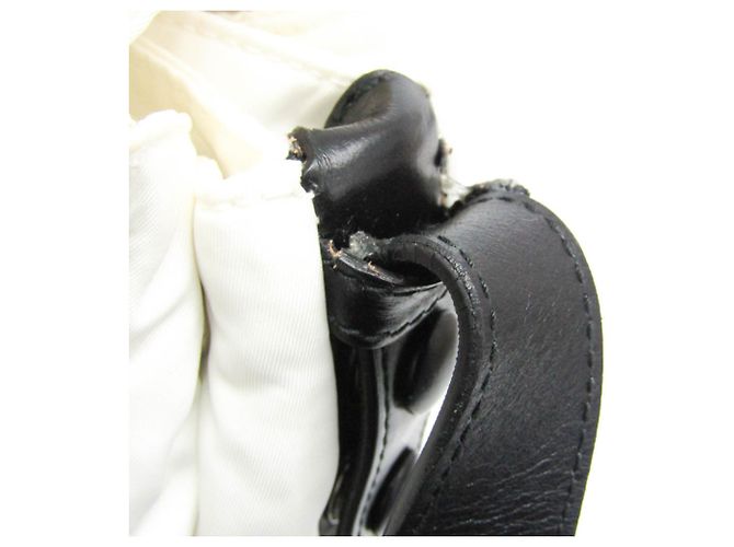 Borsa a Spalla Imbottita in Re-Nylon Prada Nero Bianco - vista 7