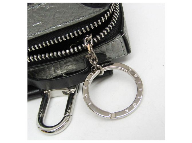 Charm de bolso de cuero Louis Vuitton Negro Plata - vista 9