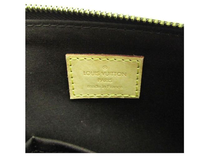 Borsa Louis Vuitton Monogram Vernis Bellevue PM in Amarante Bordò - vista 15