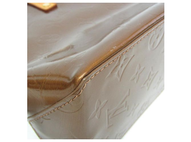 Borsa Louis Vuitton Monogram Vernis Reade PM Bronzo - vista 4