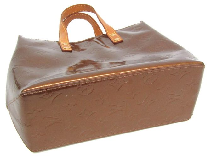 Borsa Louis Vuitton Monogram Vernis Reade PM Bronzo - vista 6