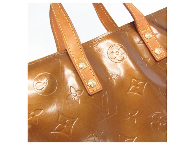 Borsa Louis Vuitton Monogram Vernis Reade PM Bronzo - vista 7