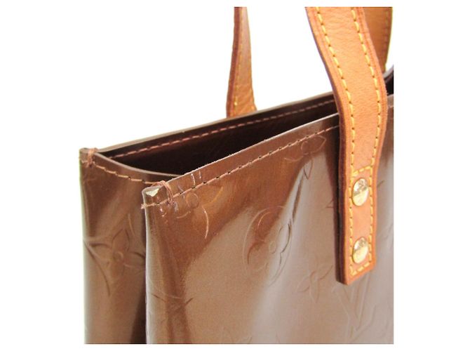 Borsa Louis Vuitton Monogram Vernis Reade PM Bronzo - vista 9