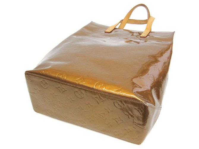 Borsa Louis Vuitton Monogram Vernis Reade MM Bronzo - vista 2