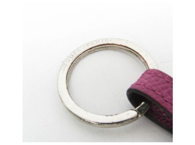Ring Portachiavi Collier De Chien di Hermès in pelle viola Porpora - vista 10