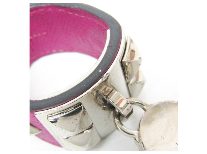 Ring Portachiavi Collier De Chien di Hermès in pelle viola Porpora - vista 5