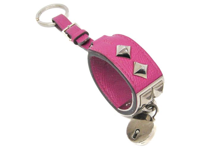 Ring Portachiavi Collier De Chien di Hermès in pelle viola Porpora - vista 9