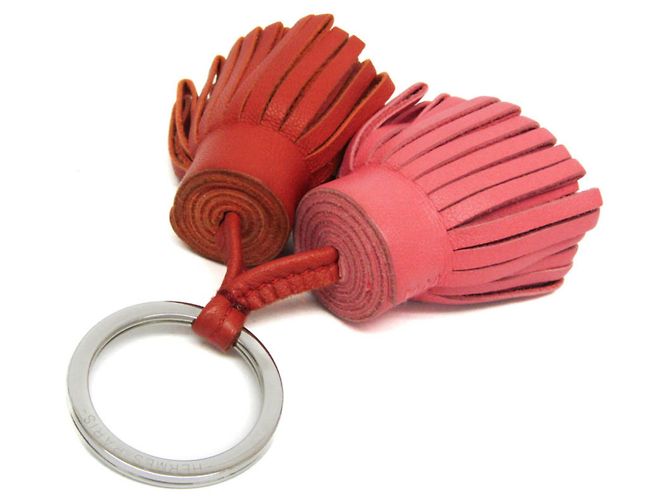 Ring Chaveiro Hermès Carmen Uno Dos Marrom Rosa - vista 3
