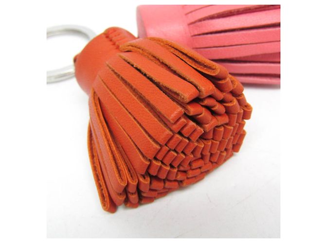 Ring Chaveiro Hermès Carmen Uno Dos Marrom Rosa - vista 5